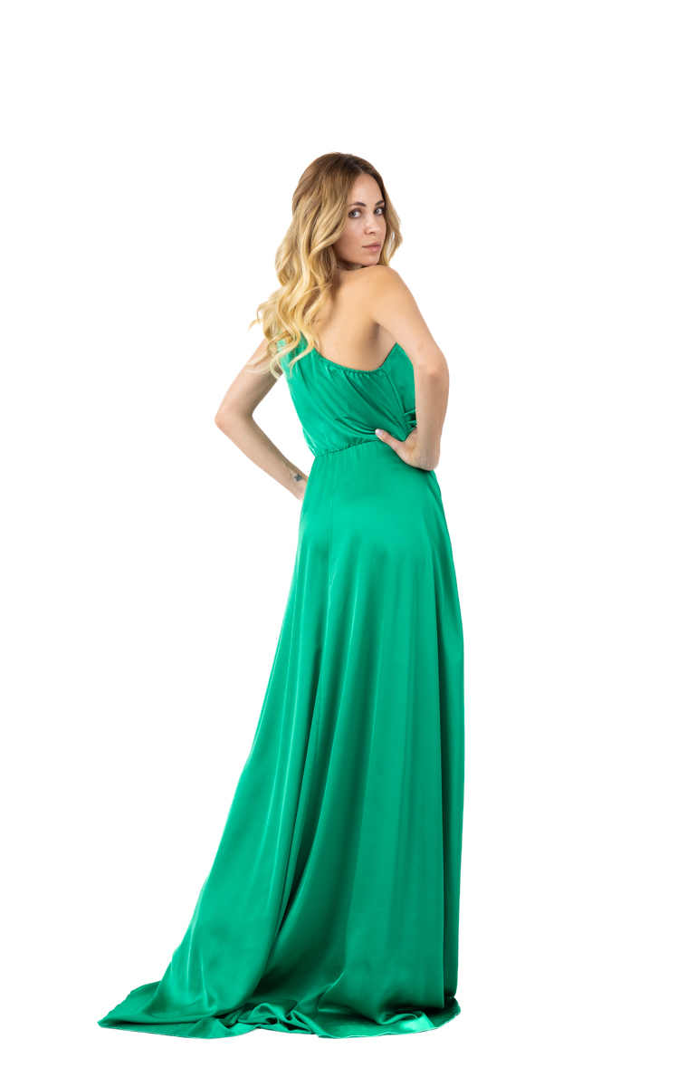 KARINA ONE SHOULDER MAXI DRESS GREEN My Ladida Boutique