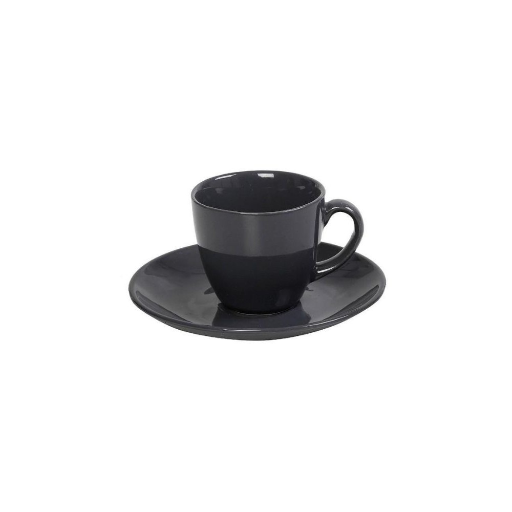 DISC ESPIEL REACT GREY ESSENTIALS ESPRESSO CUP SAUCER 90 ML Veni