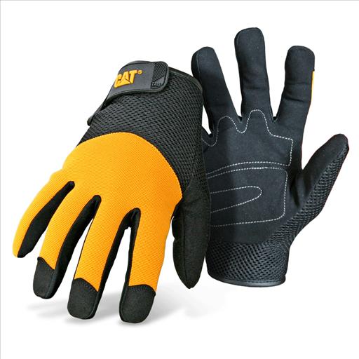 GLOVE CAT012215J PU SYNTHETIC LEATHER PADDED PALM , SPANDEX BACK , W/FOURCHETTE , SIZE JUMBO