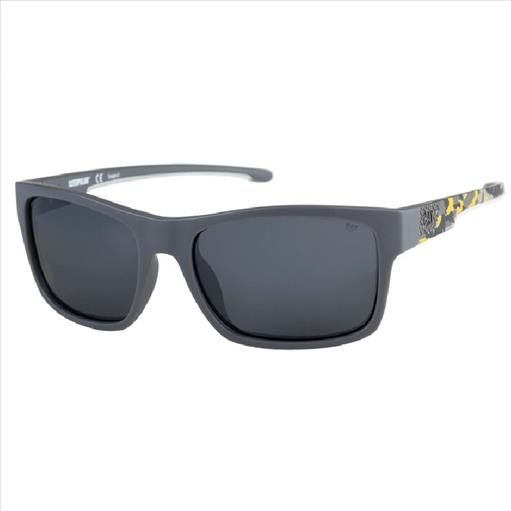 CAT CODER 108P SUN Glasses  Solid matte grey – Yellow camo / Solid smoke with silver flash