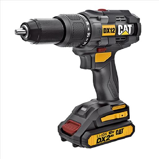 CAT DX12 18V 65N.m Hammer Drill + 2pc 2.0Ah Li-ion battery pacK + 1pc 4A Charger + 1pc Belt clip