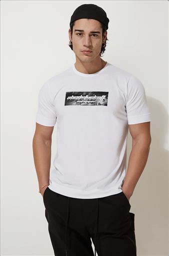 STEFAN ABCDEFU PRINT LOGO TSHIRT