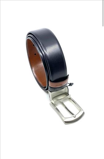 REVERSIBLE LEATHER BELT WITH CONTRAST COLOUR