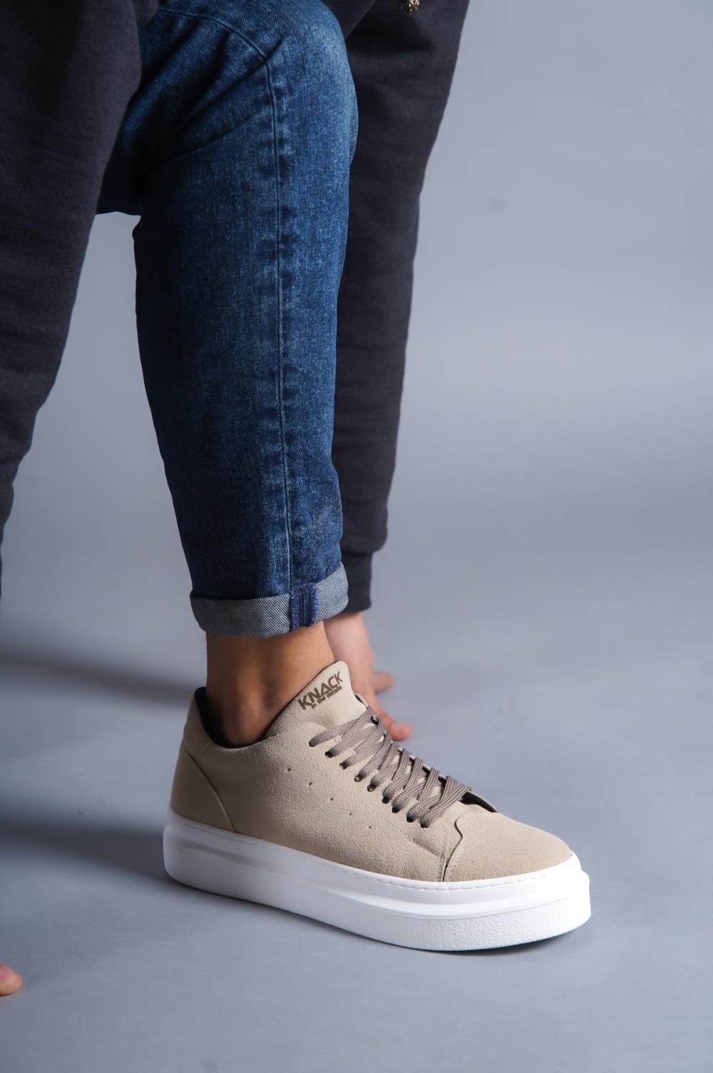 SPLIT ECO SUEDE LEATHER SNEAKERS