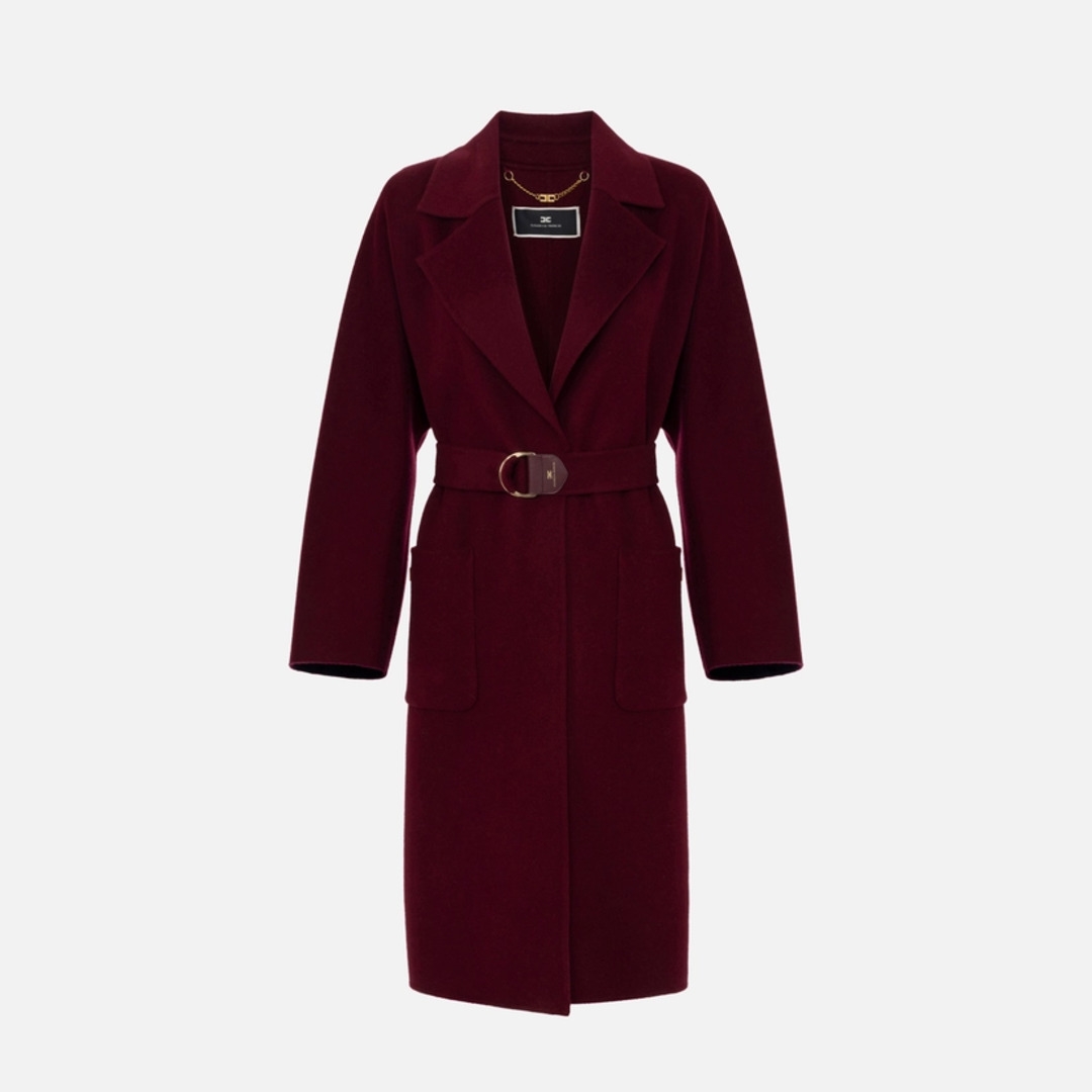 ELISABETTA FRANCHI, Wool wrap coat