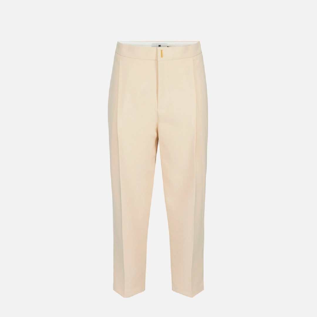 ELISABETTA FRANCHI, Crêpe cropped trousers with darts