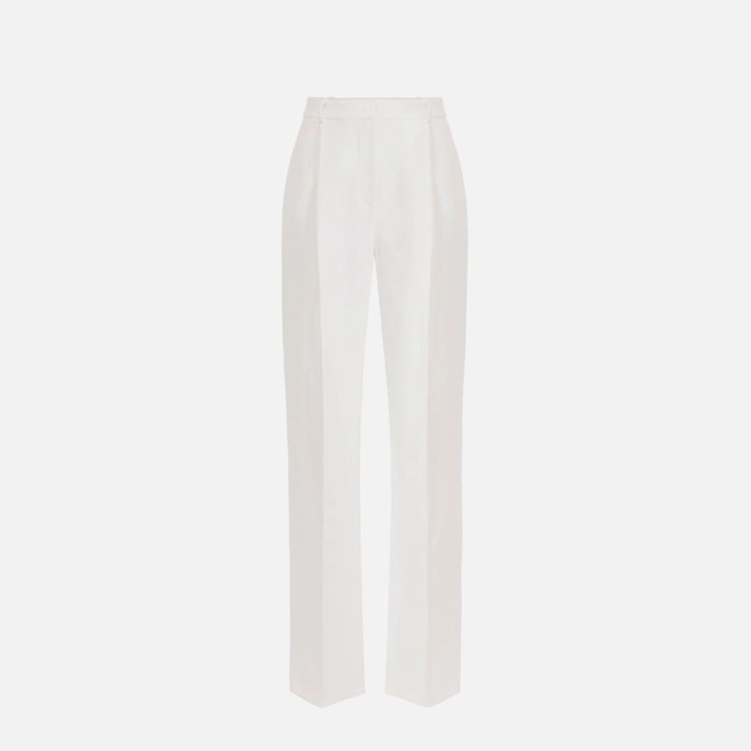 ELISABETTA FRANCHI, Crêpe trousers with darts