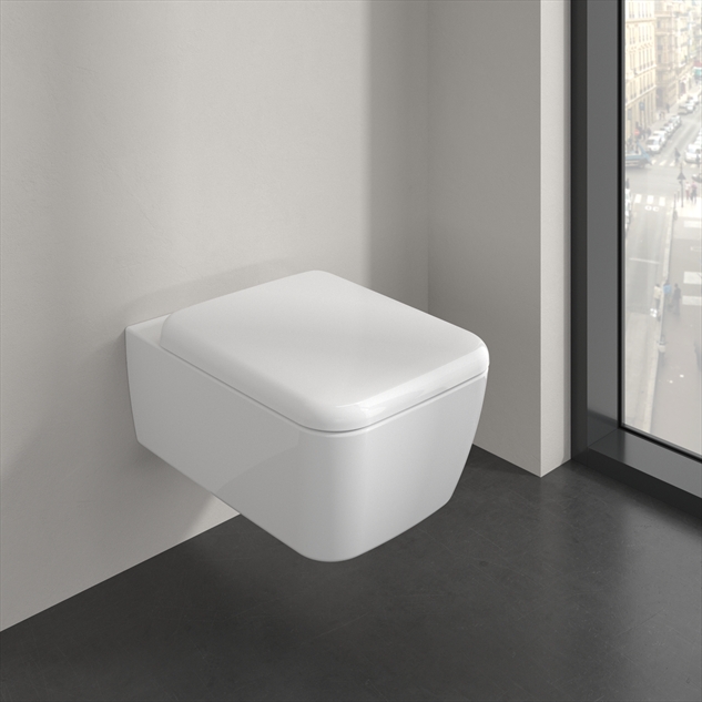 Skyla Square Rimless Combi-Pack with Soft Closing Seat White Alpin