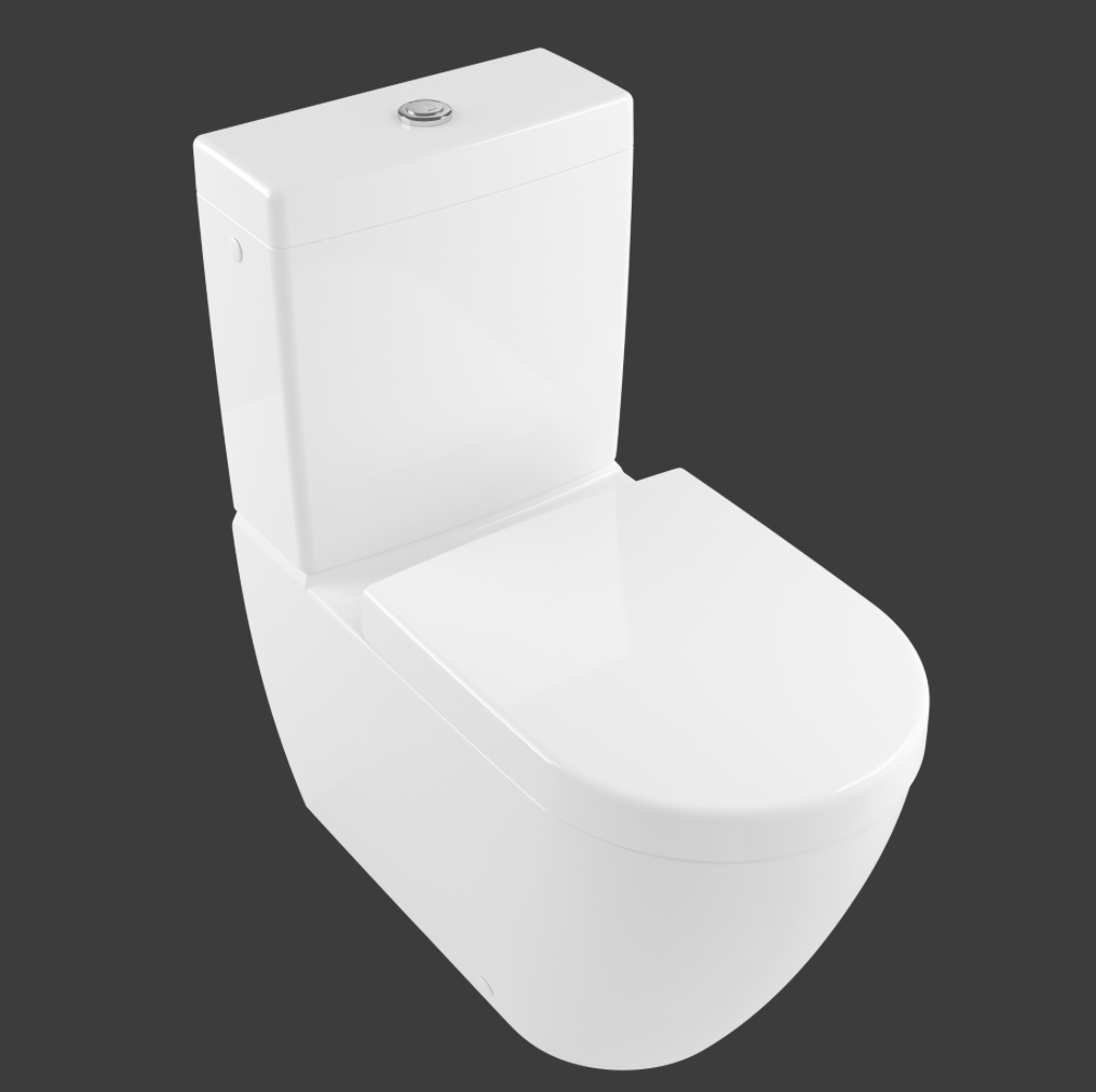 Villeroy Boch Subway Floor-Standing, Back to Wall, With Cistern 57061101, Soft Closing Seat 9M78S101
