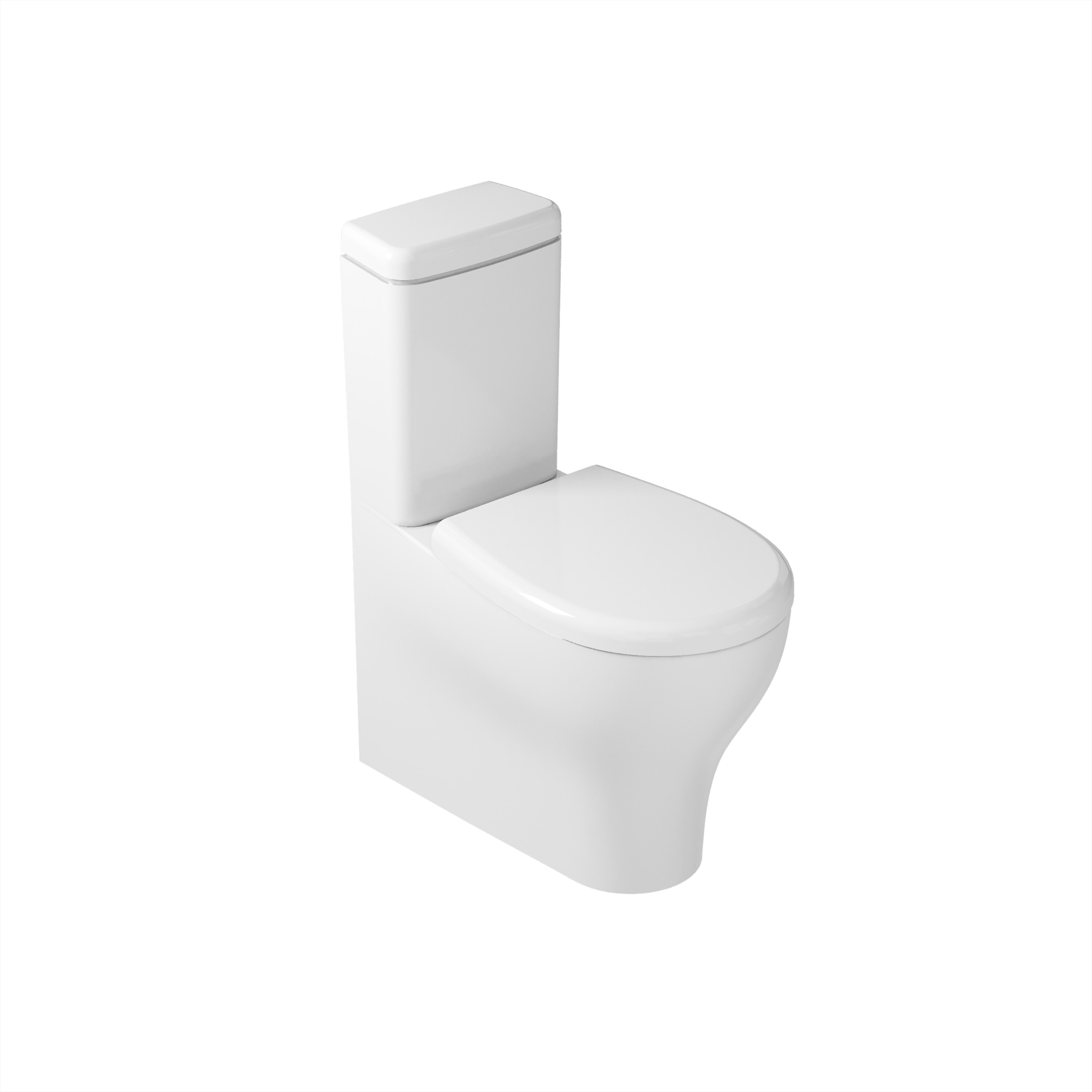Eden Close-coupled toilet 66 cm  Rimless Including Soft Closing Slim Seat White