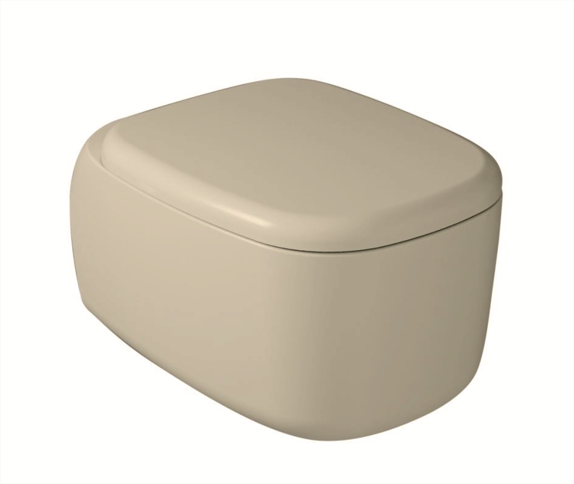 Susi Wall-hung Rimless Including Soft Closing Slim Seat Sand