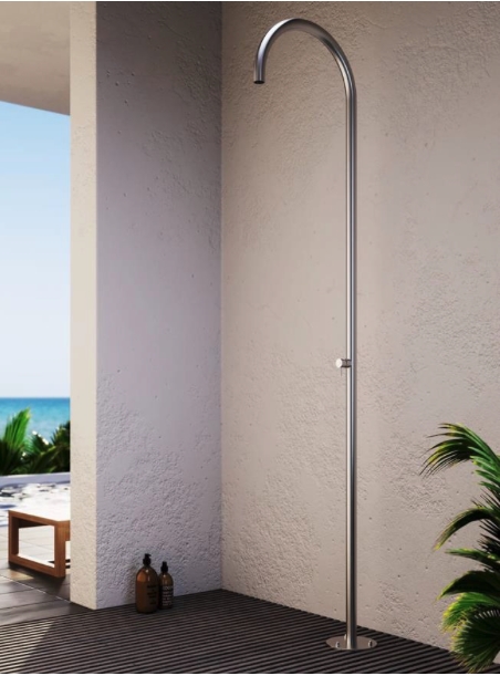 FONTEALTA Origo Outdoor Shower Column Brushed Inox