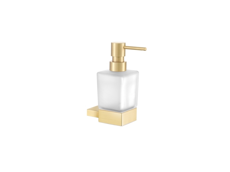 Monogram Dispenser wall mounted Brushed Brass