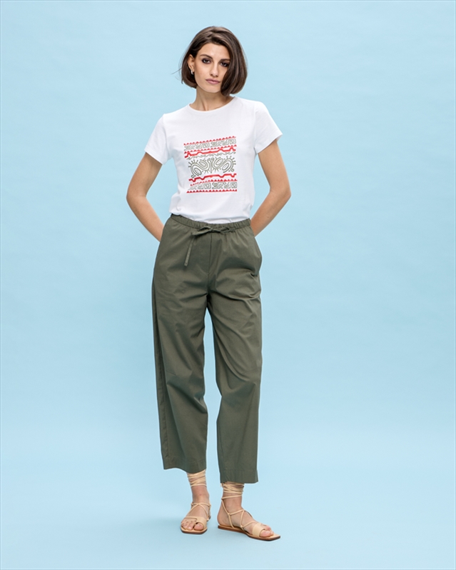 TROUSER CROPPED COTTON
