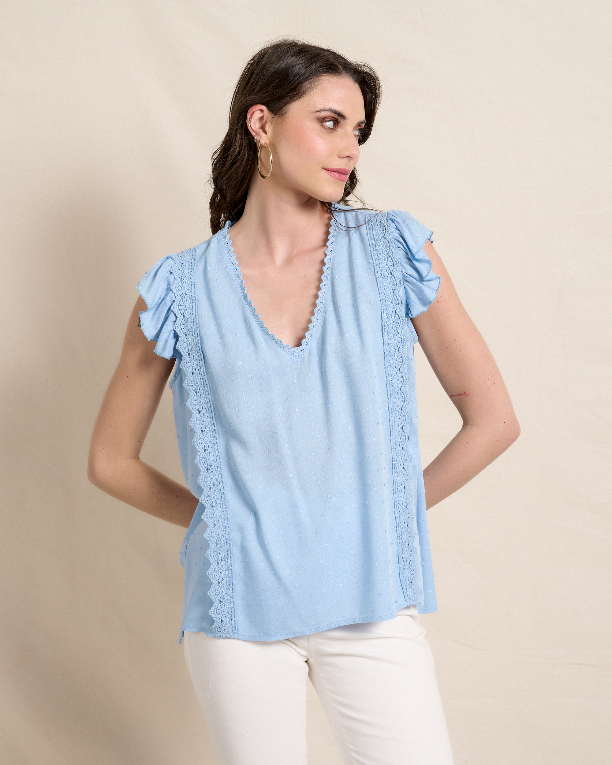BLOUSE COTTON EMBOSSED