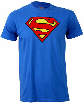 DC SUPERMAN LOGO TSHIRT SMALL ELECTRIC BLUE - Acappela