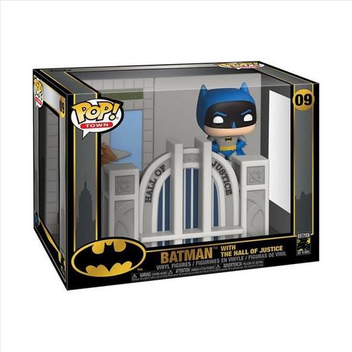 POP FUNKO! TOWN: BATMAN 80 YEARS BATMAN WITH THE HALL OF JUSTICE FIGURE -  Acappela