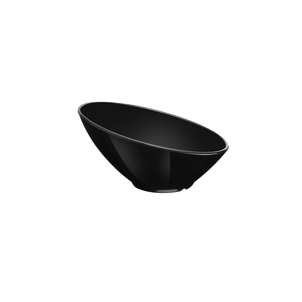 XM – ELIPS SALAD BOWL MELAMINE BLACK 24 CM No.9141