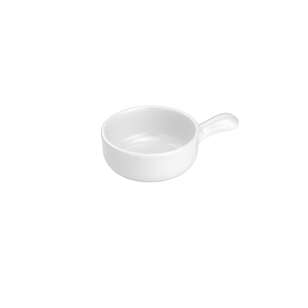 XM – RAMEKIN WITH HANDLE MELAMINE WHITE 11 X 7.5 CM No.9144