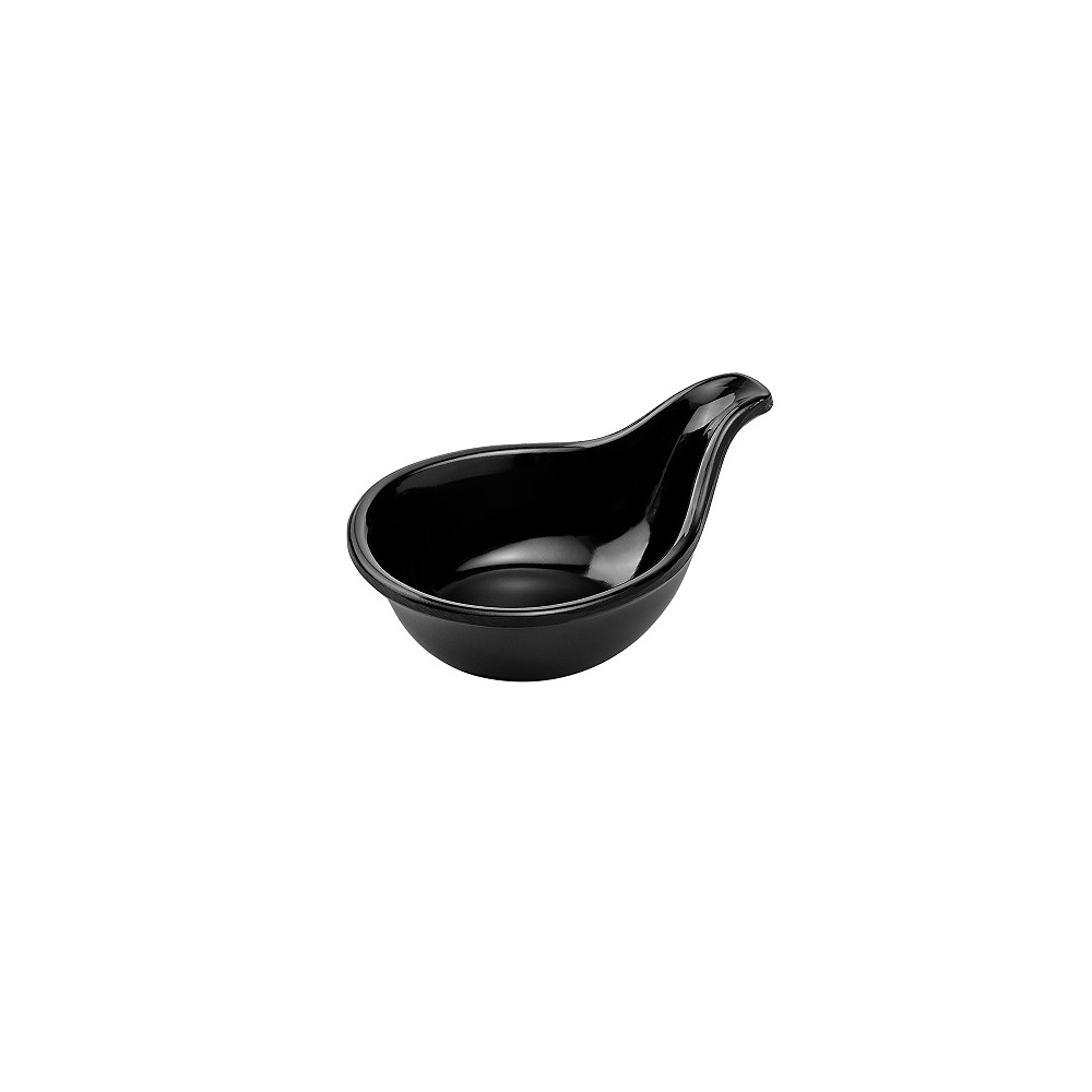 XM – RAMEKIN WITH HANDLE BLACK MELAMINE 10 X 7.5 CM No.9147