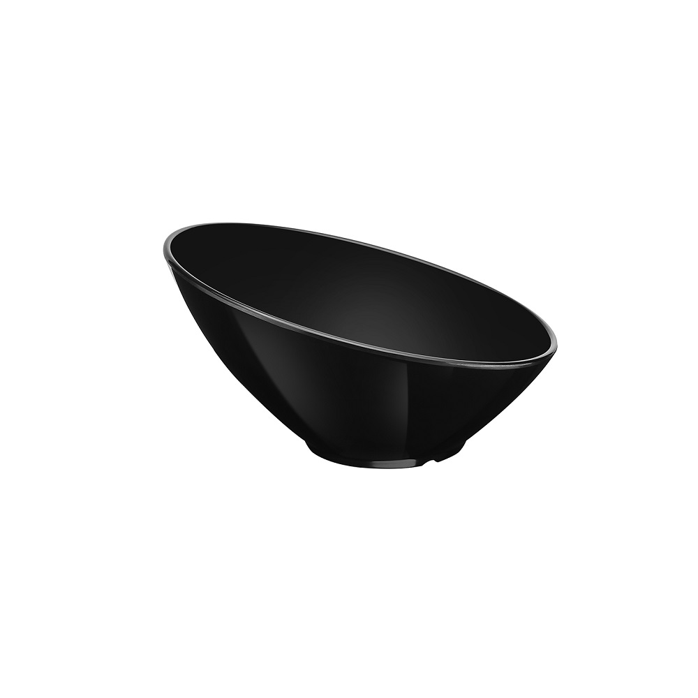 XM – ELIPS SALAD BOWL MELAMINE BLACK 28.5 CM No.9149