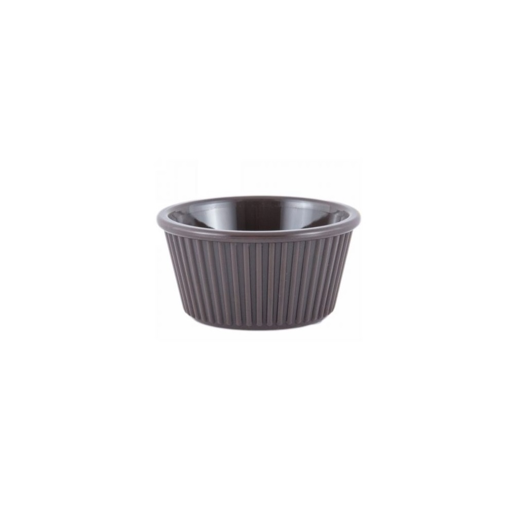 NOV – RIBBED RAMEKIN BROWN 1 OZ / 30 ML