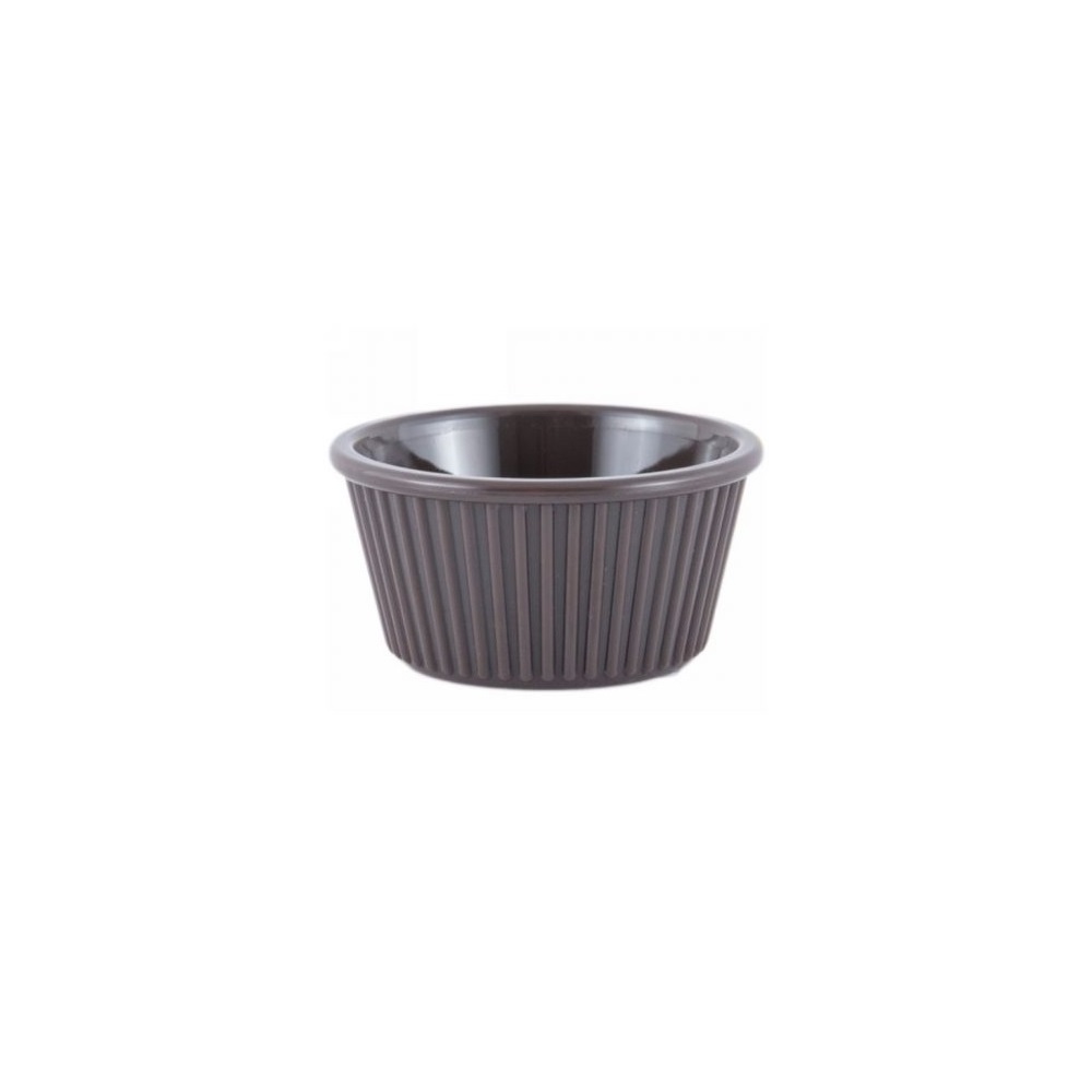 NOV – RIBBED RAMEKIN BROWN 2 OZ / 60 ML