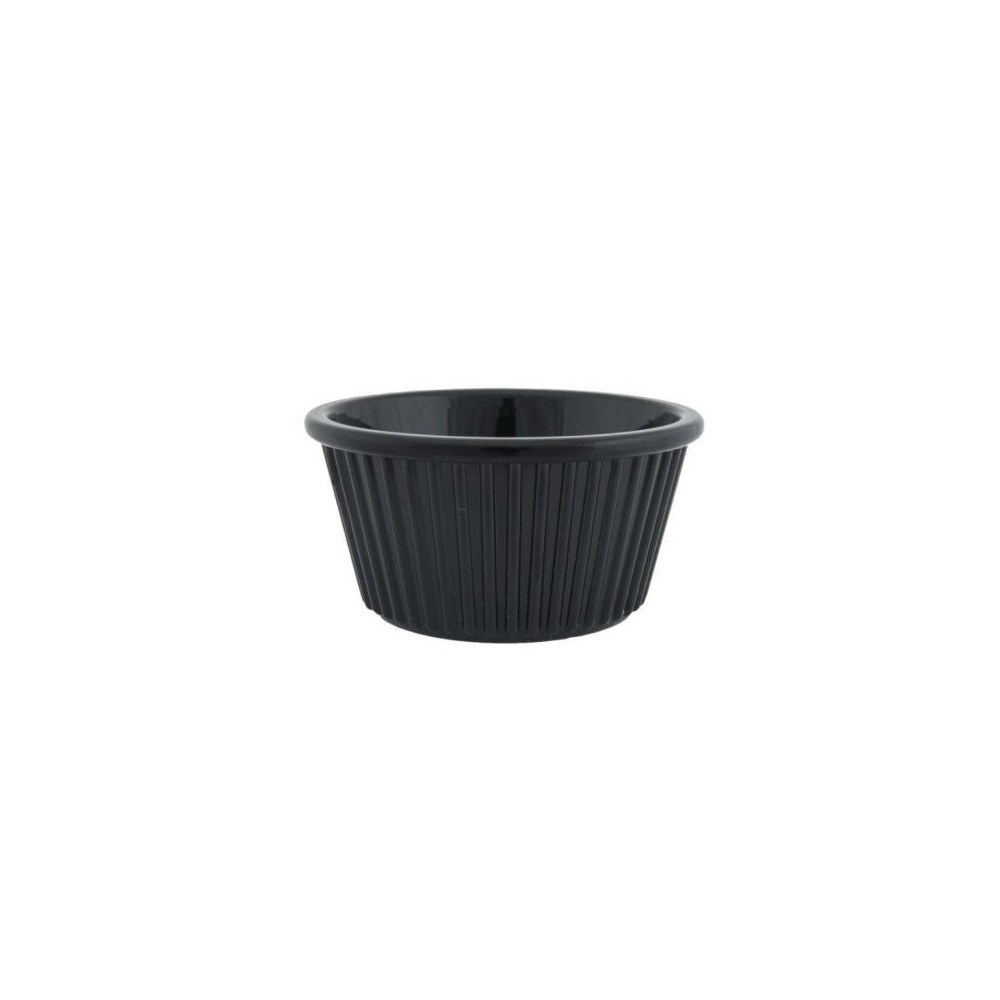 NOV – RIBBED RAMEKIN BLACK 1 OZ / 30 ML