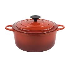 ILSA – RED ENAMELLED CAST IRON ROUND CASSEROLE 26 CM – 5 L