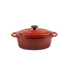 ILSA – RED ENAMELLED CAST IRON OVAL CASSEROLE 21×29 CM – 4 L