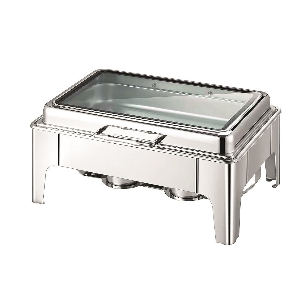 BNOV – HYDRAULIC CHAFING DISH GN 1/1 WITH GLASS TOP 54 x 35.5 x 28 CM