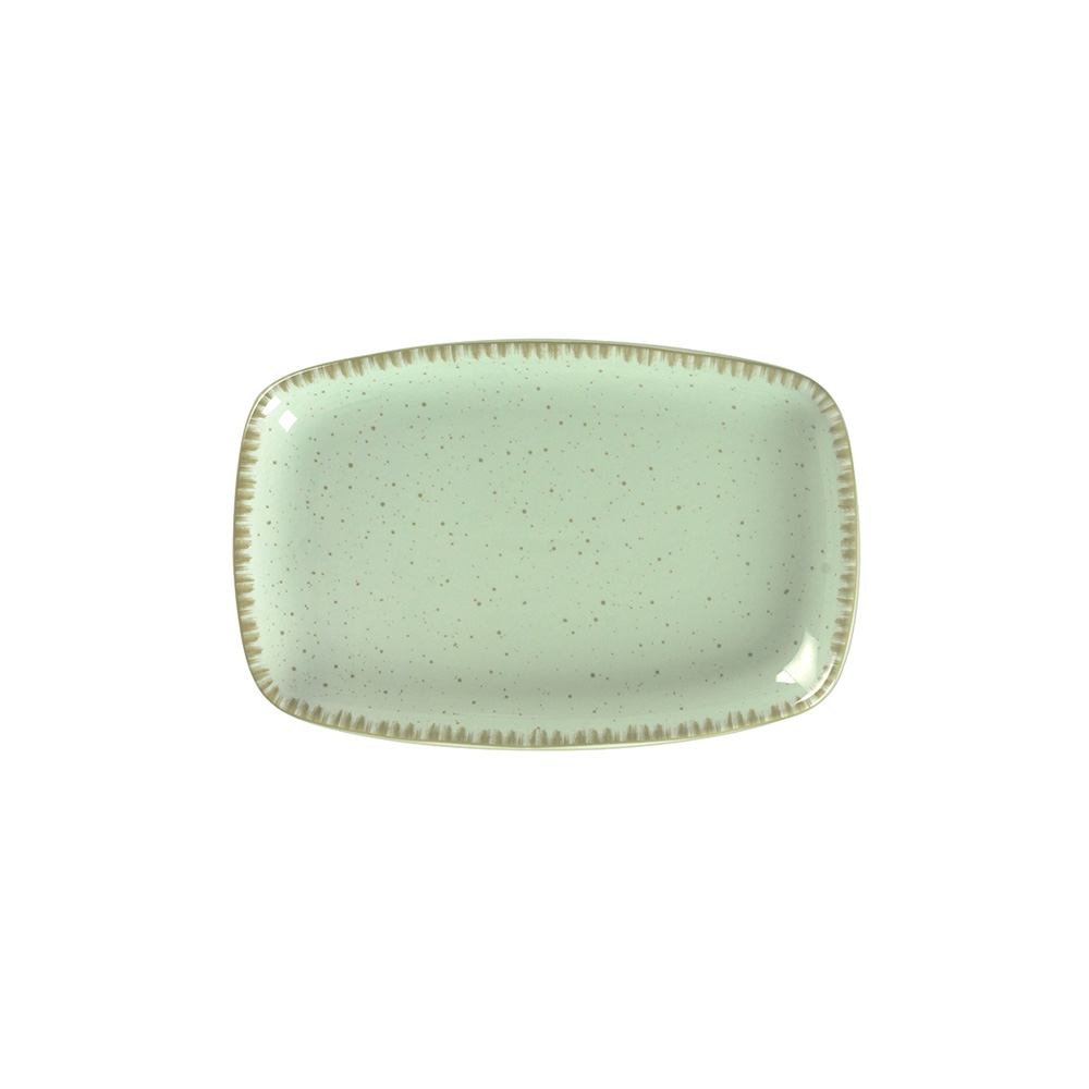 DOT – PISTACHIO GREEN RECTANGULAR PLATTER 27 CM