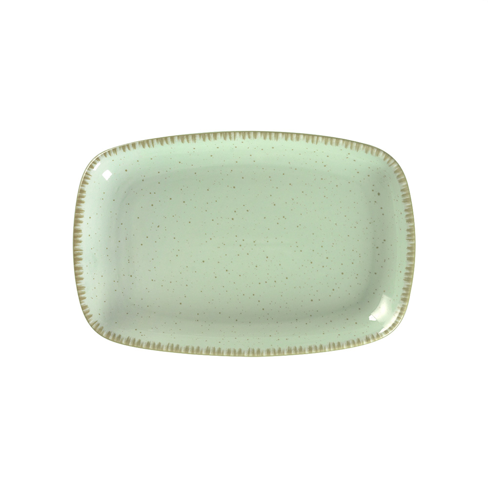 DOT – PISTACHIO GREEN RECTANGULAR PLATTER 31 CM