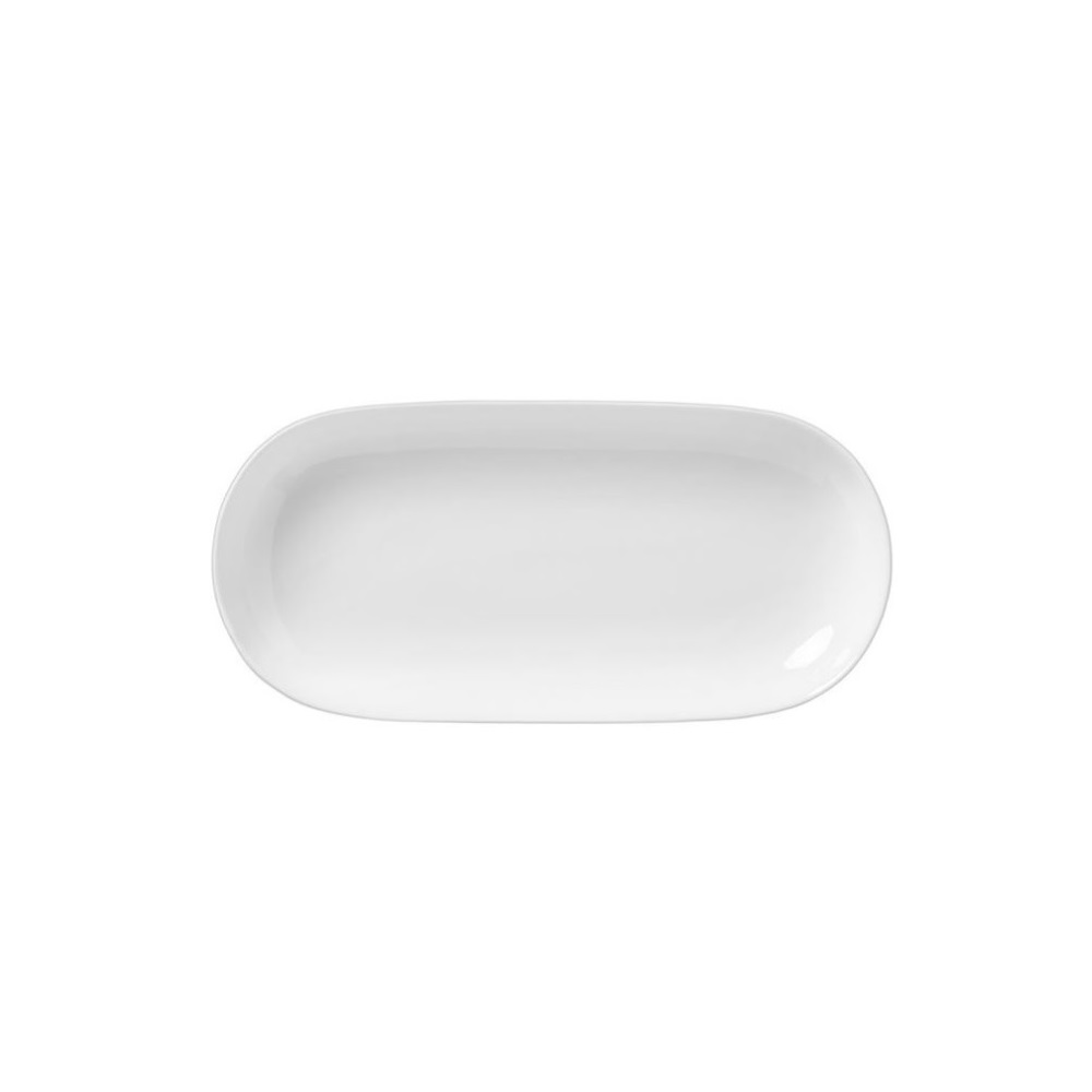 DOT – WHITE OVAL  PLATTER 25 x 12 CM