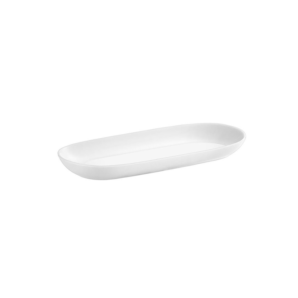 DOT – WHITE OVAL  PLATTER 25 x 12 CM