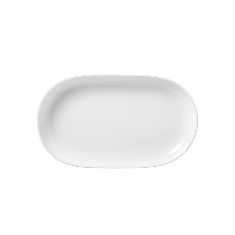 DOT – WHITE OVAL  PLATTER 33 x 19 CM