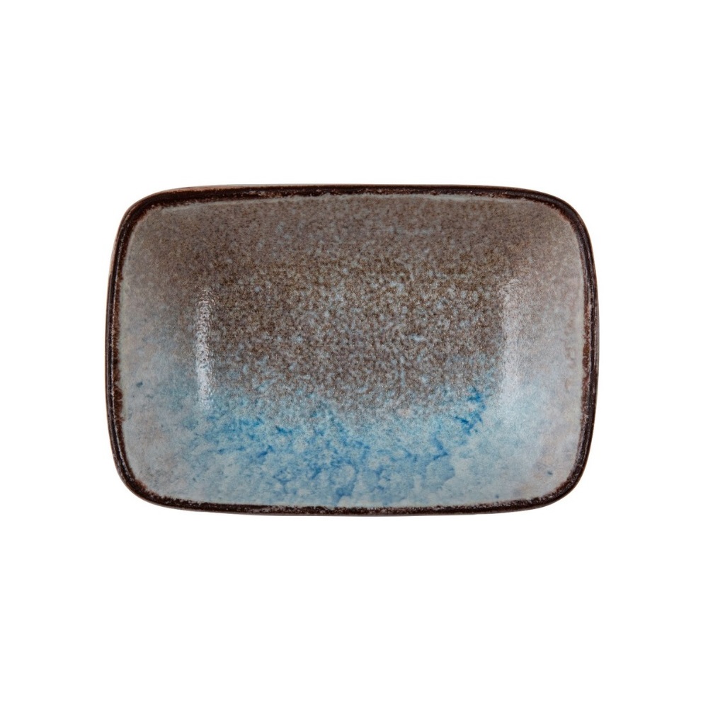 ID FINE – DELTA GREY/BLUE PORCELAIN RECTANGULAR PLATTER 33×23 CM