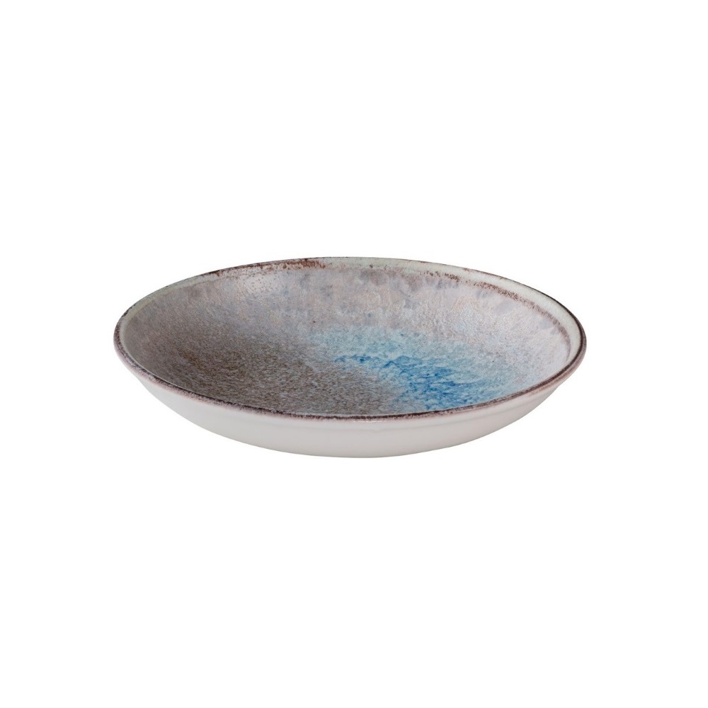 ID FINE – DELTA GREY/BLUE PORCELAIN DEEP PLATE 25 CM