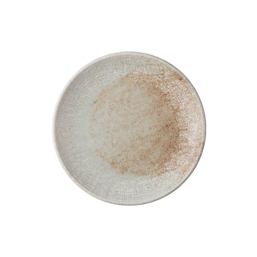 ID FINE – MELLOW GREEN/BROWN PORCELAIN FLAT PLATE 27 CM