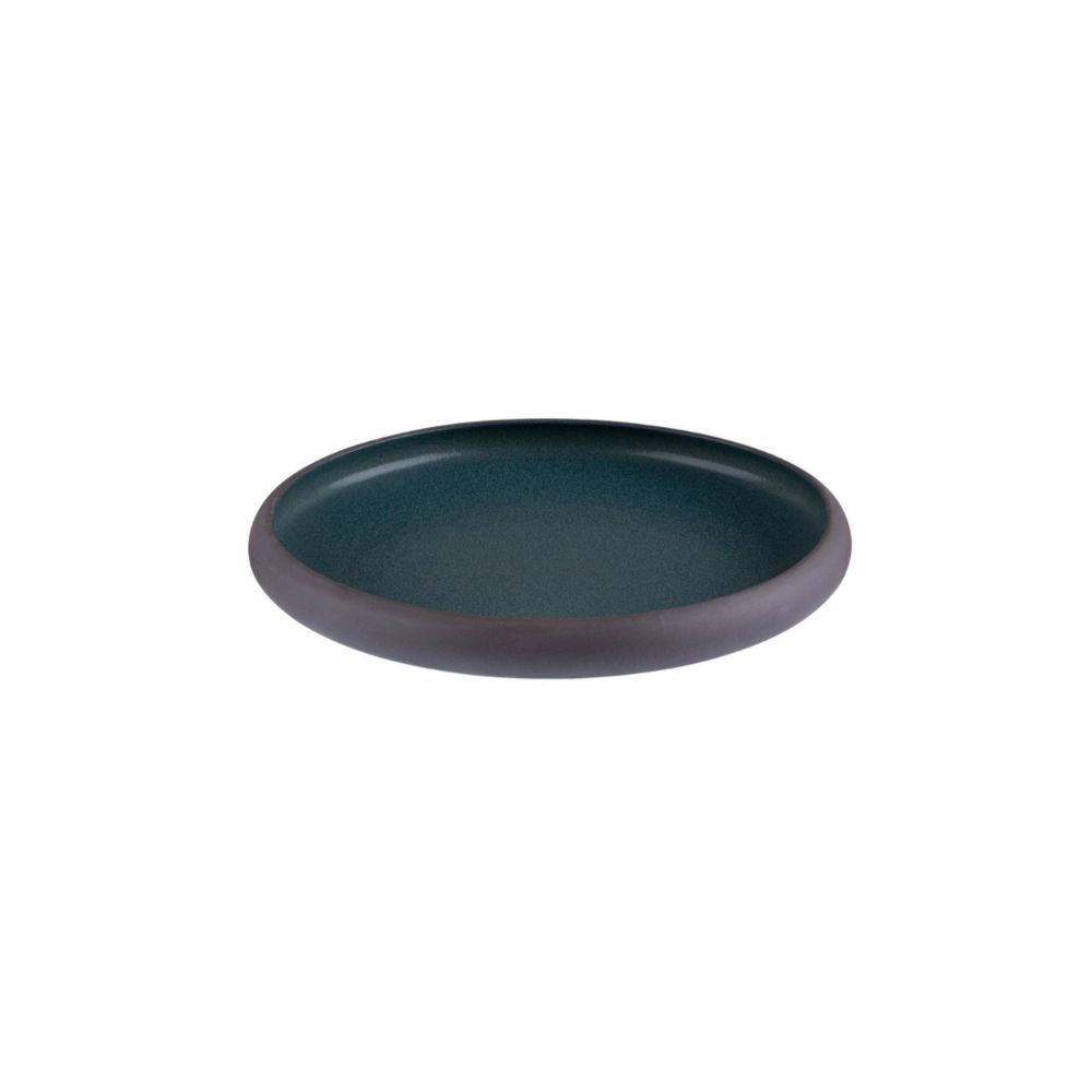 ID FINE – ROOTS TEAL PETROL SHALLOW PLATE 22 CM