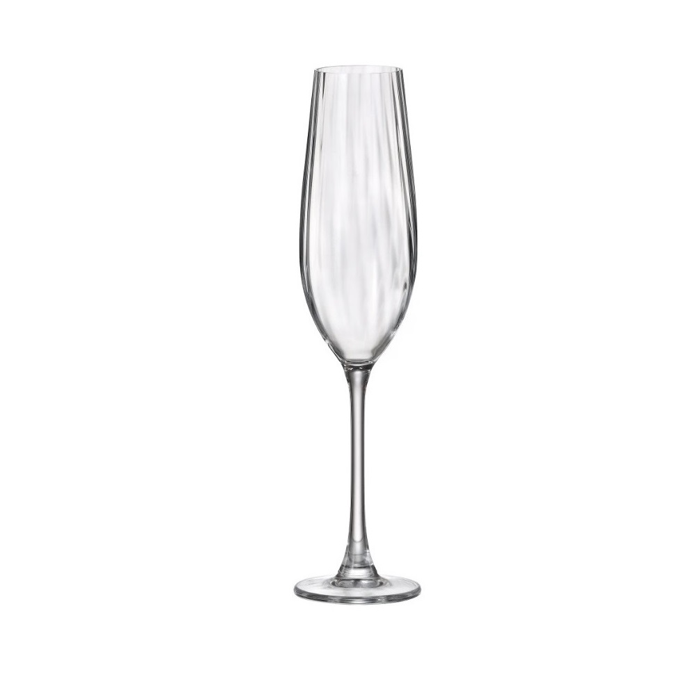 CRYSTAL BOHEMIA – COLUMBA OPTIC CHAMPAGNE GLASS 260 ML