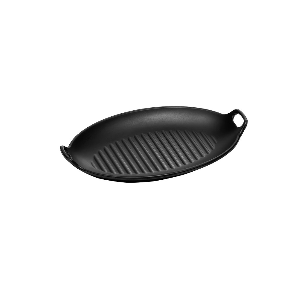 XM – SAGANI OVAL MELAMINE BLACK MATT 27 X 16 CM No.4001