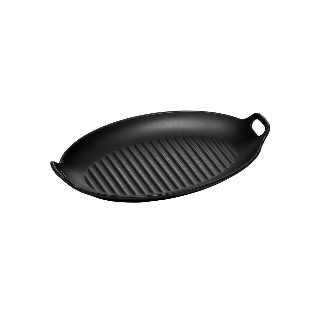 XM – SAGANI OVAL MELAMINE BLACK MATT 30.5 X 18 CM No.4002