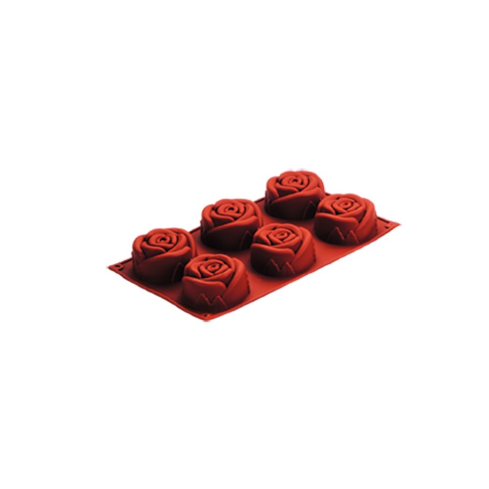 NOV – SILICONE BAKING MOLD ROSES 6 x 115 ML