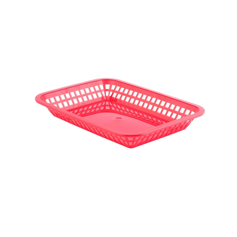 TC – GRANDE PLATTER BASKET PP 27 x 18.5 x 3.5 CM RED