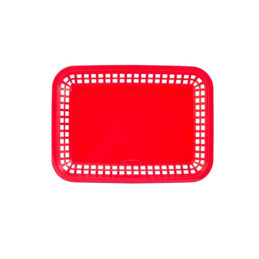 TC – GRANDE PLATTER BASKET PP 27 x 18.5 x 3.5 CM RED