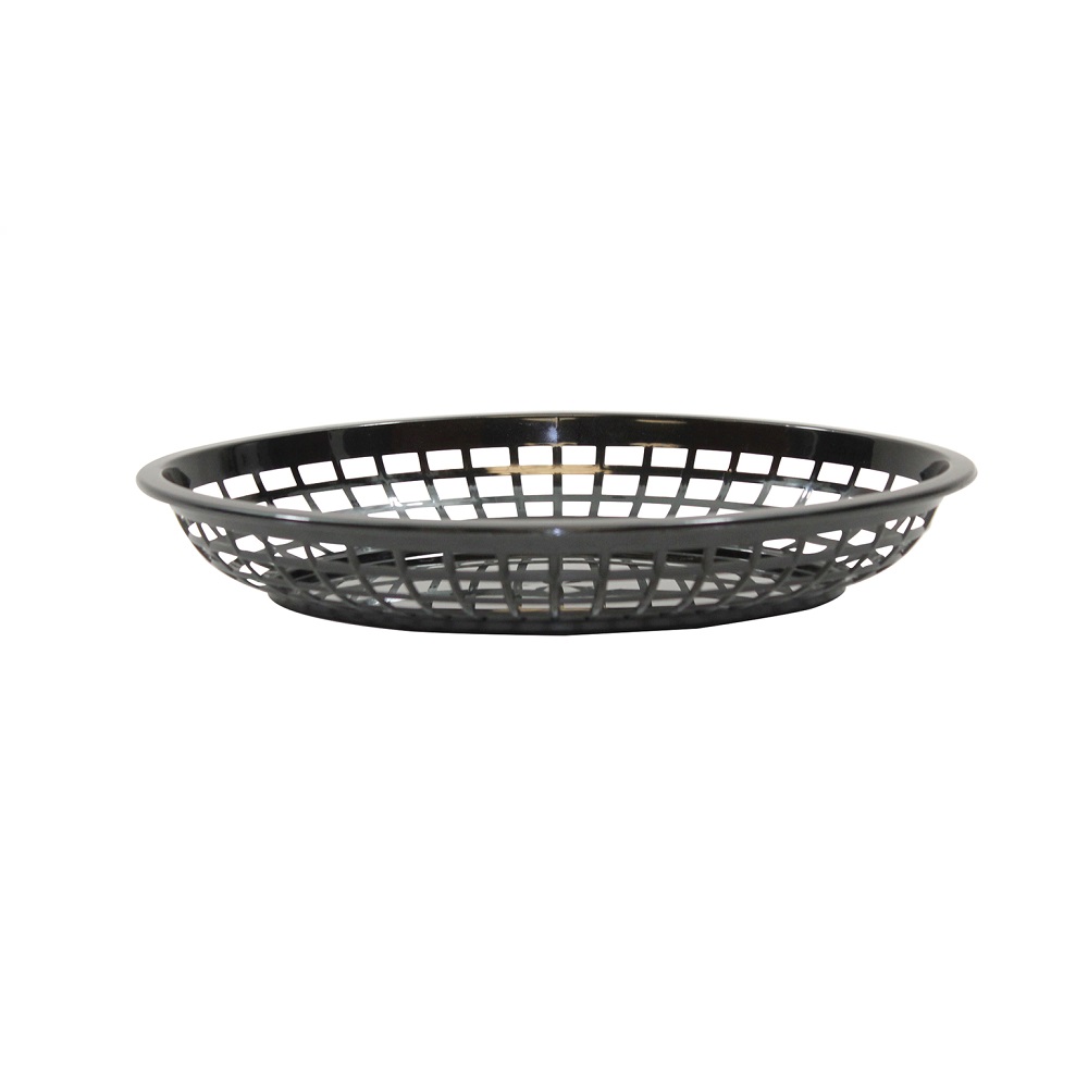 TC – JUMBO OVAL BASKET PP 30 x 23 x 5 CM BLACK