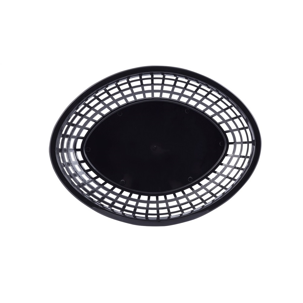 TC – JUMBO OVAL BASKET PP 30 x 23 x 5 CM BLACK