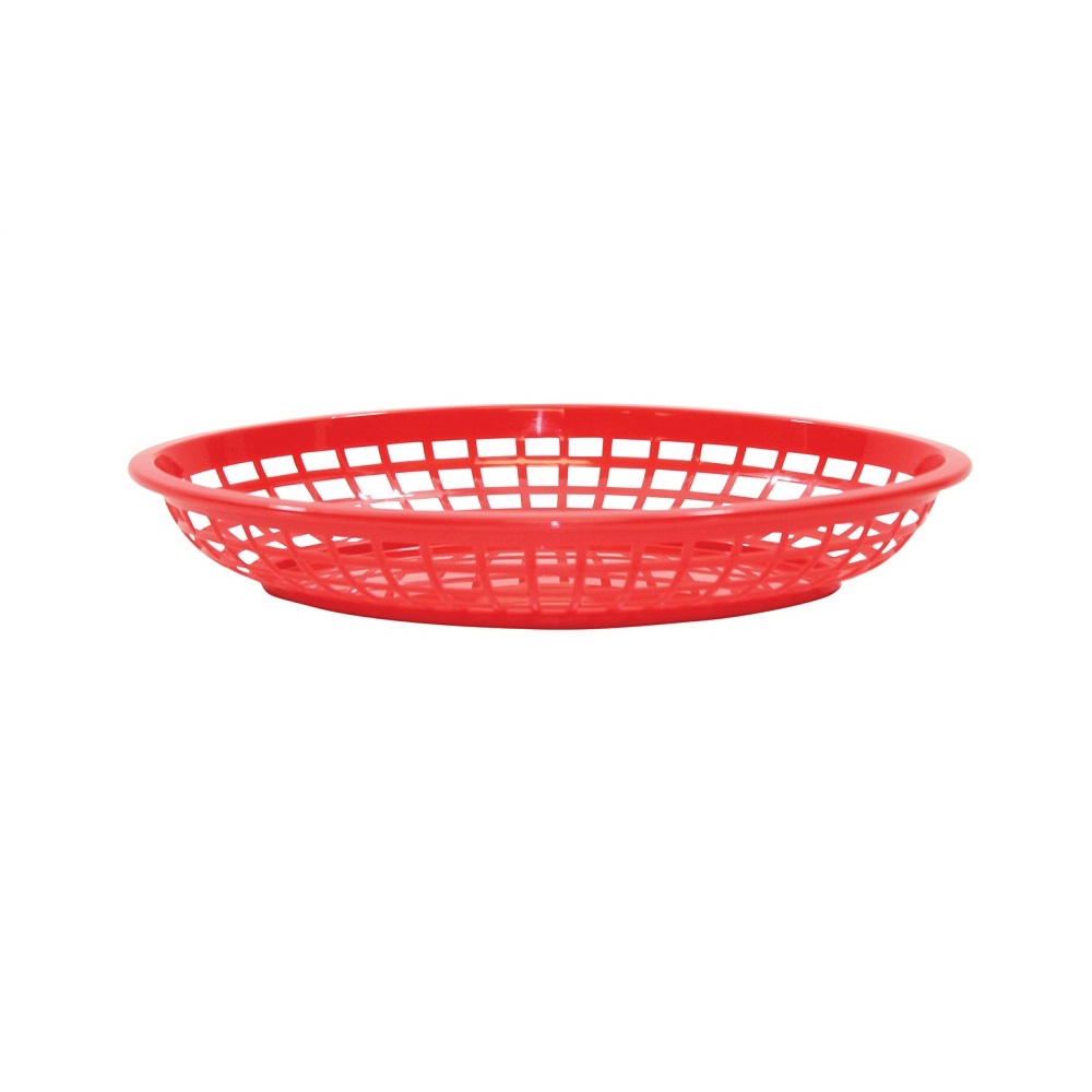 TC – JUMBO OVAL BASKET PP 30 x 23 x 5 CM RED