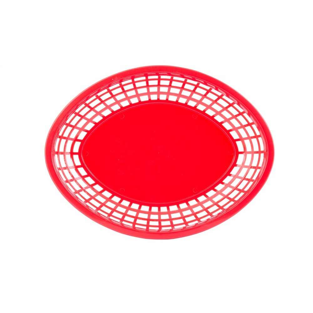 TC – JUMBO OVAL BASKET PP 30 x 23 x 5 CM RED